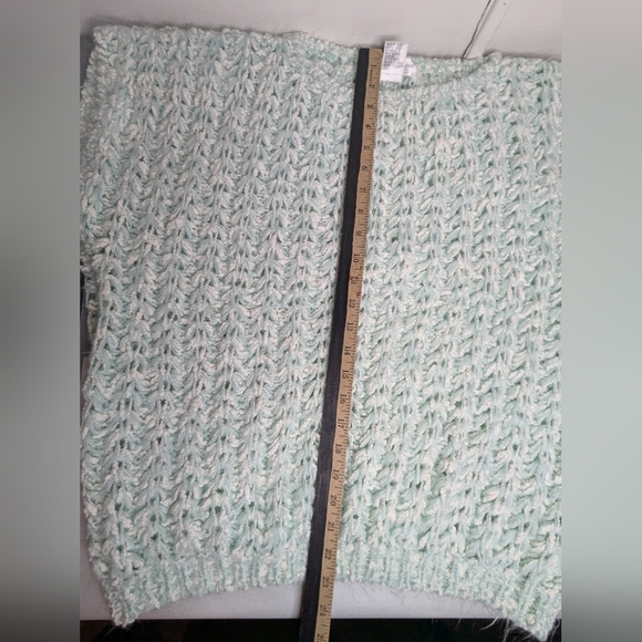 Vintage Custom Classics by MS Open Knit Sweater Women's Sz L Short sleeve Green - Picture 9 of 11